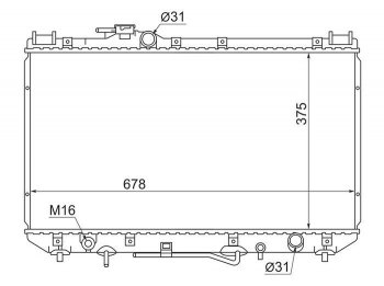 6 699 р. Радиатор двигателя SAT Toyota Vista седан (1990-1994)  с доставкой в г. Москва. Увеличить фотографию 1