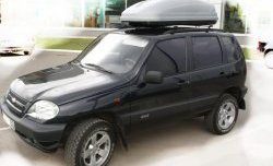 3 299 р. Рейлинги Лидер-премиум на автомобиль Chevrolet Niva 2123 рестайлинг (2009-2020) (Цвет: чёрный)  с доставкой в г. Москва. Увеличить фотографию 1