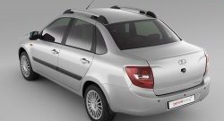 3 059 р. Рейлинги Petroil Tuning на автомобиль Лада Гранта 2190 седан дорестайлинг (2011-2017) (Серебристые)  с доставкой в г. Москва. Увеличить фотографию 2