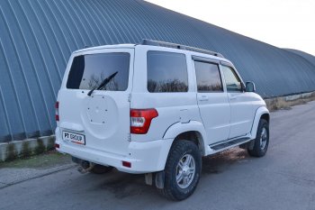 7 749 р. Рейлинги Petroil Tuning  Уаз Патриот ( 3163 5-дв.,  3163 5 дв.) (2014-2025) 1-ый рестайлинг, 2-ой рестайлинг (Цвет: серебристый муар)  с доставкой в г. Москва. Увеличить фотографию 4