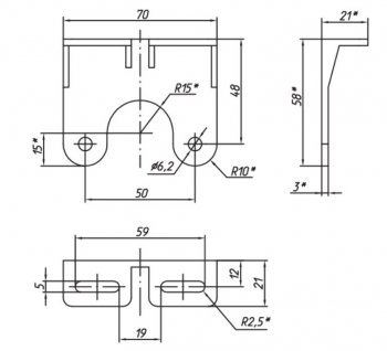 249 р. Фонарь контурный Евросвет ЕС 04.К (LED, красный с кронштейном) Mitsubishi centre typ 6 (1993-2002) (12В)  с доставкой в г. Москва. Увеличить фотографию 2