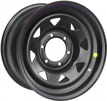 Штампованый диск OFF-ROAD Wheels (стальной усиленный, треугольник мелкий - черный). 8.0 x 16 Nissan Terrano WD21 дорестайлинг (1985-1995) 6x139.7xDIA110.0xET30.0