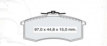 699 р. Колодка переднего дискового тормоза DAFMI  Лада Ока 1111 (1988-2008)  с доставкой в г. Москва. Увеличить фотографию 3