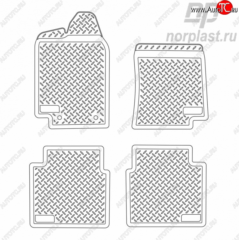 1 999 р. Комплект ковриков в салон Norplast-эконом  Лада 2101 - 2107  с доставкой в г. Москва