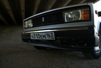 979 р. Накладка на передний бампер Autodemic Лада 2107 (1982-2012) (Текстурная поверхность)  с доставкой в г. Москва. Увеличить фотографию 2