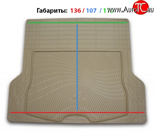 6 699 р. Универсальный коврик в багажник Element-Autofamily (полиуретан) Suzuki Xbee MN71S дорестайлинг (2017-2022) (бежевый)  с доставкой в г. Москва