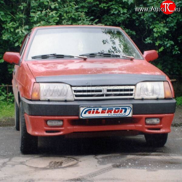 499 р. Накладка на передний бампер Aileron Лада 2109 (1987-2004) (Неокрашенная)  с доставкой в г. Москва