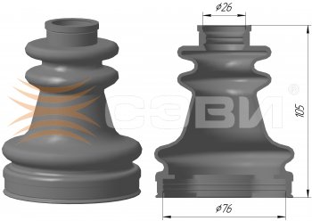 519 р. Чехол внутренний (пыльник ШРУСа) SEVI Эксперт (смазка+хомуты)  Nissan Almera (седан), Almera Classic (седан), Renault Clio CB - Twingo 3, Volvo S40 (VS седан), V40 (универсал)  с доставкой в г. Москва. Увеличить фотографию 1