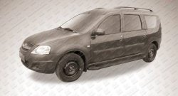 24 799 р. Алюминиевые пороги Slitkoff Optima Black Лада Ларгус рестайлинг R90 (2021-2024)  с доставкой в г. Москва. Увеличить фотографию 2