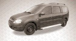 24 799 р. Алюминиевые пороги Slitkoff Optima Silver Лада Ларгус рестайлинг R90 (2021-2024)  с доставкой в г. Москва. Увеличить фотографию 2