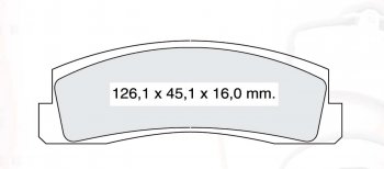 669 р. Колодка переднего дискового тормоза DAFMI (SM)  Chevrolet Niva (2123), ВИС 2346 (бортовой,  фургон,), 23461 (бортовой,  фургон,), Лада 2123 (Нива Шевроле), Нива 4х4 (2121), нива 4х4 (2131,  2329,  2121-80,  2121 Бронто,  2121,  2121 (Legend))  с доставкой в г. Москва. Увеличить фотографию 3