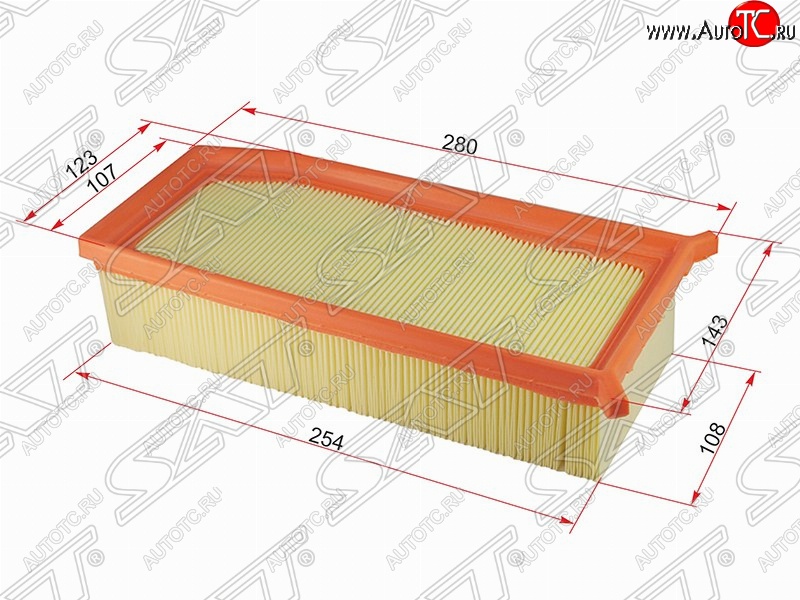 339 р. Фильтр воздушный двигателя SAT  Renault Clio  BH98 (2012-2020), Renault Duster  HS (2015-2021), Renault Kaptur (2016-2025), Renault Logan  2 (2014-2025), Renault Logan Stepway (2018-2025), Renault Sandero  (B8) (2014-2018), Renault Sandero Stepway  (B8) (2014-2018), Лада XRAY (2016-2022), Лада XRAY Cross (2018-2022), Лада Веста ( 2180,  SW 2181) (2015-2025), Лада Веста Кросс ( 2181,  2180) (2017-2025)  с доставкой в г. Москва