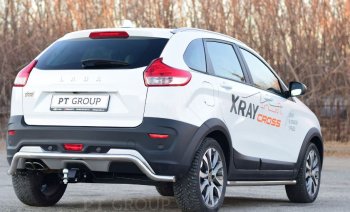 13 999 р. Защита порогов вогнутая Petroil Tuning (Ø51 мм)  Лада XRAY Cross (2018-2022) (Нержавеющая полированная сталь)  с доставкой в г. Москва. Увеличить фотографию 2