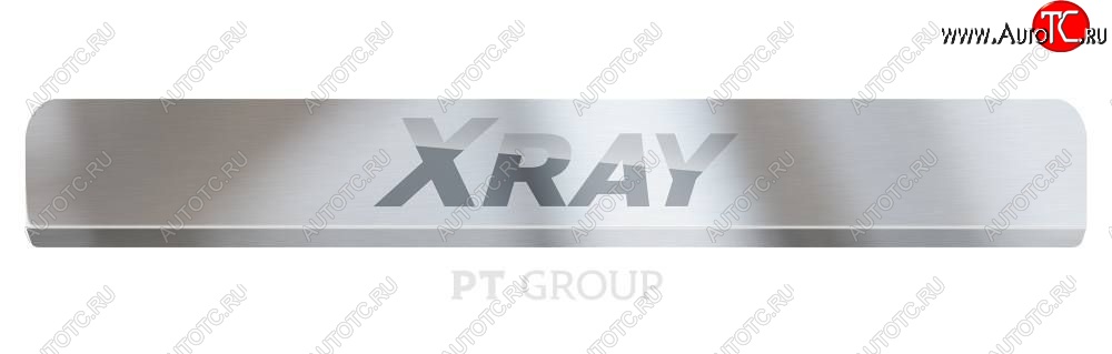 2 399 р. Пороги накладки в проем дверей Petroil Tuning Лада XRAY (2016-2022) (Нержавейка)  с доставкой в г. Москва