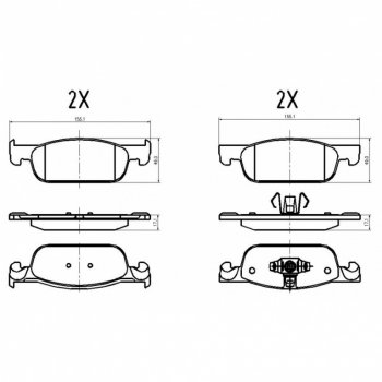 1 639 р. Передние тормозные колодки Trialli  Renault Clio ( KR,  CR,  BR,  BH98) (2005-2020), Renault Logan ( 1,  2) (2010-2025), Renault Logan Stepway (2018-2025), Renault Sandero  (B8) (2014-2018), Renault Sandero Stepway  (B8) (2014-2018), Лада XRAY (2016-2022)  с доставкой в г. Москва. Увеличить фотографию 1