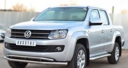 20 599 р. Защита переднего бампера (2 трубыØ63 и 42 мм, нержавейка) SLITKOFF Volkswagen Amarok дорестайлинг (2009-2016)  с доставкой в г. Москва. Увеличить фотографию 4