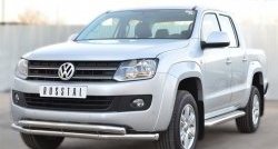 32 849 р. Широкая защита порогов SLITKOFF Volkswagen Amarok дорестайлинг (2009-2016)  с доставкой в г. Москва. Увеличить фотографию 3