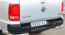 19 999 р. Защита заднего бампера (Ø63 и 42 мм, нержавейка) SLITKOFF Volkswagen Amarok дорестайлинг (2009-2016)  с доставкой в г. Москва. Увеличить фотографию 1