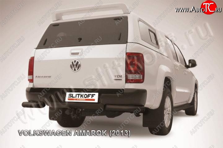 8 999 р. Уголки d76 Volkswagen Amarok дорестайлинг (2009-2016) (Цвет: серебристый)  с доставкой в г. Москва