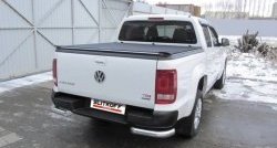 Защита заднего бампера из двух боковых уголков диаметром 76 мм Slitkoff Volkswagen Amarok рестайлинг (2016-2022)