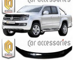 Дефлектор капота CA Plastic (черный) Volkswagen (Волксваген) Amarok (Амарок) (2009-2016) дорестайлинг