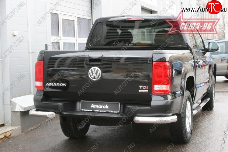 12 779 р. Защита заднего бампера Souz-96 (d76) Volkswagen Amarok дорестайлинг (2009-2016)  с доставкой в г. Москва