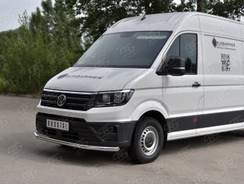 20 999 р. Защита переднего бампера (Ø63 мм, нержавейка) SLITKOFF Volkswagen Crafter 2 (2017-2024)  с доставкой в г. Москва. Увеличить фотографию 2