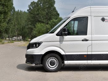 20 999 р. Защита переднего бампера (Ø63 мм, нержавейка) SLITKOFF Volkswagen Crafter 2 (2017-2024)  с доставкой в г. Москва. Увеличить фотографию 3