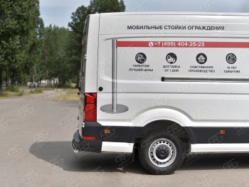 16 999 р. Защита заднего бампера (Ø63 мм, нержавейка) SLITKOFF  Volkswagen Crafter  2 (2017-2024)  с доставкой в г. Москва. Увеличить фотографию 2