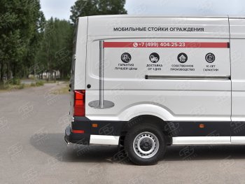 13 399 р. Защита заднего бампера (Ø75х42 мм, нержавейка) Russtal  Volkswagen Crafter  2 (2017-2024)  с доставкой в г. Москва. Увеличить фотографию 3