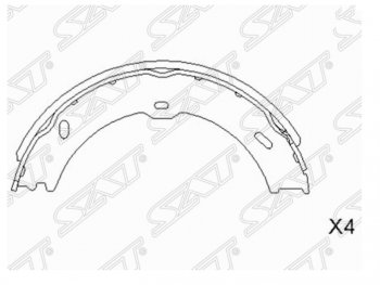 1 349 р. Колодки ручного тормоза SAT Mercedes-Benz Sprinter W906 (2006-2013)  с доставкой в г. Москва. Увеличить фотографию 1