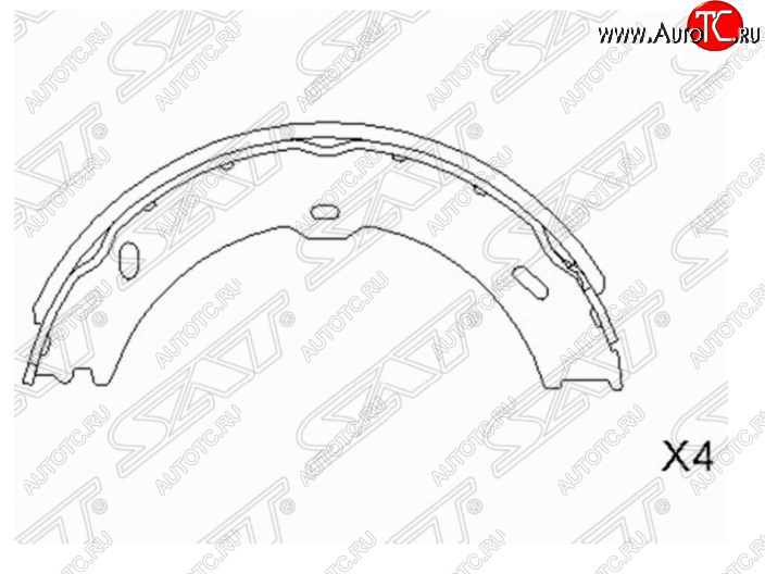 1 349 р. Колодки ручного тормоза SAT Mercedes-Benz Sprinter W906 (2006-2013)  с доставкой в г. Москва