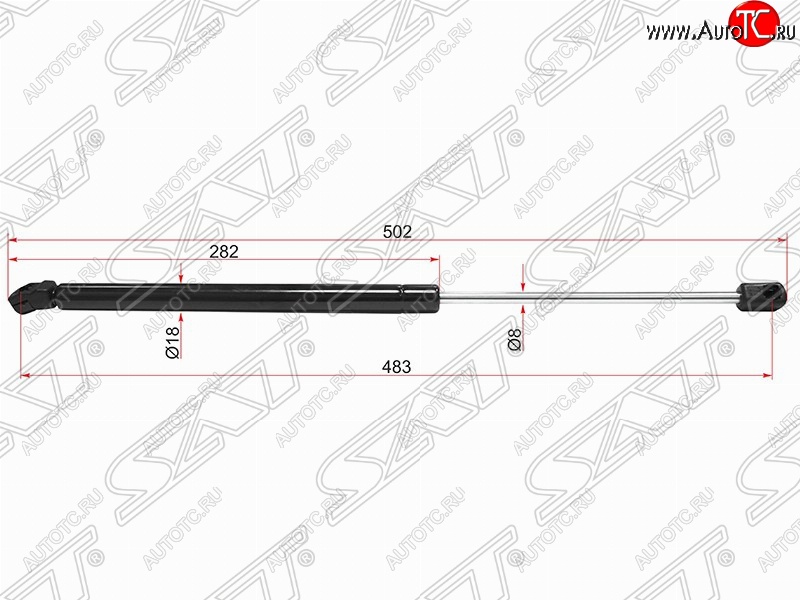 669 р. Газовый упор крышки багажника SAT Volkswagen Golf 5 хэтчбэк (2003-2009)  с доставкой в г. Москва