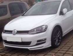 3 749 р. Накладка на передний бампер CT Volkswagen Golf 7 дорестайлинг, хэтчбэк 5 дв. (2012-2017) (Неокрашенная)  с доставкой в г. Москва. Увеличить фотографию 2