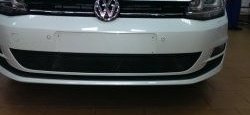 2 099 р. Сетка на бампер Russtal (черная) Volkswagen Golf 7 дорестайлинг, хэтчбэк 5 дв. (2012-2017)  с доставкой в г. Москва. Увеличить фотографию 3