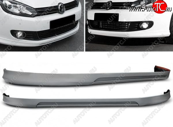 11 949 р. Накладка на передний бампер Votex Style Volkswagen Golf 6 хэтчбэк 5 дв. (2008-2014) (Неокрашенная)  с доставкой в г. Москва