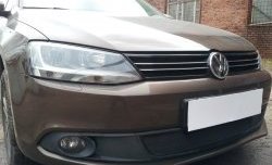 1 469 р. Сетка на бампер Russtal (черная) Volkswagen Jetta A6 седан дорестайлинг (2011-2015)  с доставкой в г. Москва. Увеличить фотографию 3