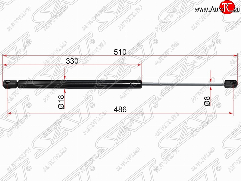 619 р. Газовый упор крышки багажника SAT  Volkswagen Jetta  A6 (2011-2018) седан дорестайлинг, седан рестайлинг  с доставкой в г. Москва