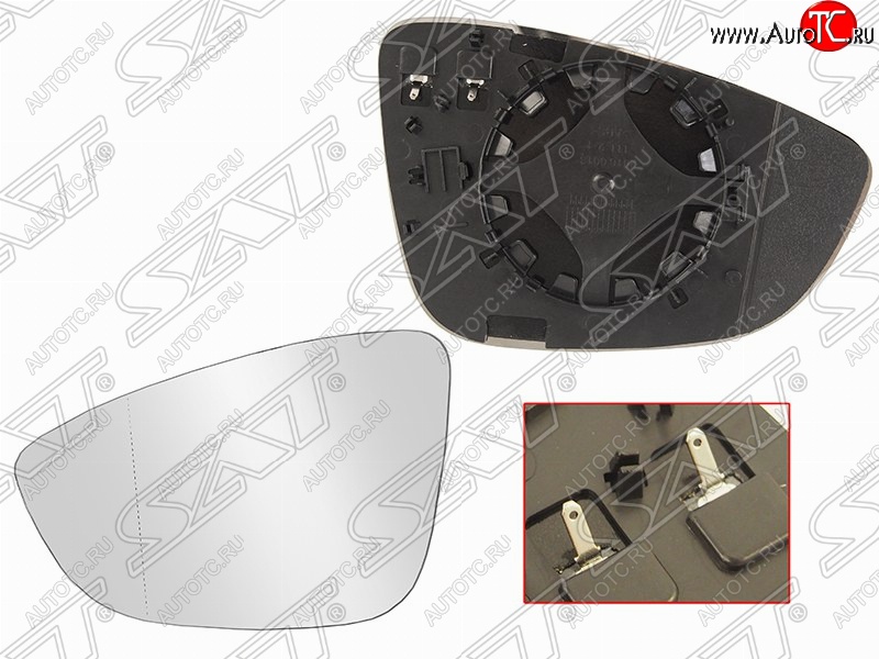 519 р. Левый зеркальный элемент зеркала заднего вида SAT (с подогревом) Volkswagen Passat B7 седан (2010-2015)  с доставкой в г. Москва