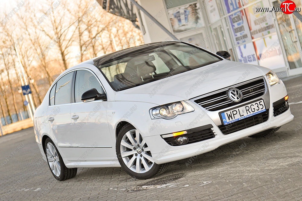 3 449 р. Накладка на передний бампер R-Line Volkswagen Passat B6 седан (2005-2011)  с доставкой в г. Москва