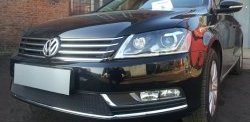 1 469 р. Сетка на бампер Russtal (черная) Volkswagen Passat B7 седан (2010-2015)  с доставкой в г. Москва. Увеличить фотографию 2