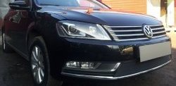 1 469 р. Сетка на бампер Russtal (черная) Volkswagen Passat B7 седан (2010-2015)  с доставкой в г. Москва. Увеличить фотографию 3