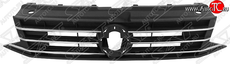 3 399 р. Решётка радиатора SAT Volkswagen Polo 5 седан рестайлинг (2015-2020) (Неокрашенная)  с доставкой в г. Москва