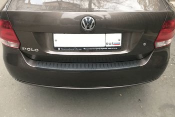 499 р. Защитная накладка заднего бампера Тюн-Авто Volkswagen Polo 5 седан дорестайлинг (2009-2015)  с доставкой в г. Москва. Увеличить фотографию 2