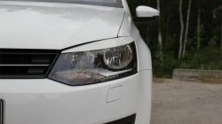 869 р. Реснички RA на фары Volkswagen Polo 5 седан дорестайлинг (2009-2015) (Неокрашенные)  с доставкой в г. Москва. Увеличить фотографию 2