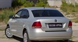 1 099 р. Защитная накладка на задний бампер RA  Volkswagen Polo  5 (2009-2015) хэтчбек дорестайлинг  с доставкой в г. Москва. Увеличить фотографию 2