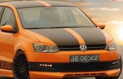 439 р. Реснички JeDesign на фары Volkswagen Polo 5 хэтчбек дорестайлинг (2009-2015) (Неокрашенные)  с доставкой в г. Москва. Увеличить фотографию 2