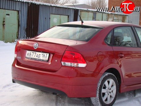 4 199 р. Козырёк на заднее лобовое стекло Sport  Volkswagen Polo  5 (2009-2020) седан дорестайлинг, хэтчбек рестайлинг (Неокрашенный)  с доставкой в г. Москва