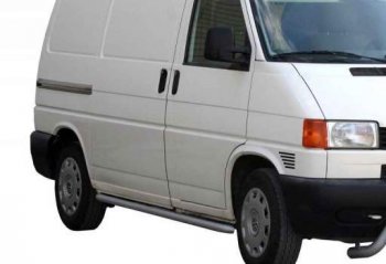 Защита порогов ТехноСфера (Техно Сфера) (нержавейка, 51 mm) Volkswagen Transporter T4 дорестайлинг (1990-1996)