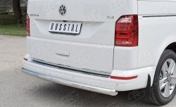 17 499 р. Защита заднего бампера (Ø63 мм, нержавейка, длинная база) SLITKOFF Volkswagen Caravelle T6 дорестайлинг (2015-2019)  с доставкой в г. Москва. Увеличить фотографию 3